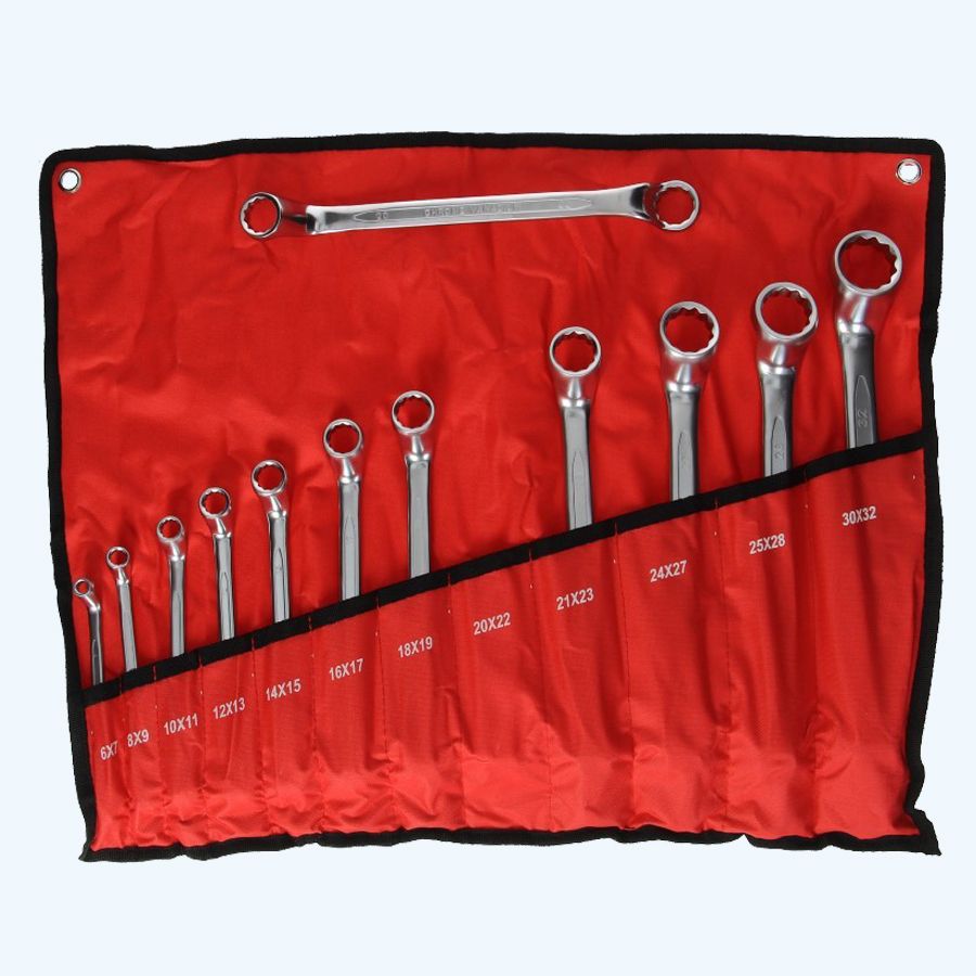 12-delige ringsleutelset Chrome Vanadium