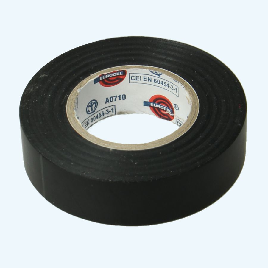 Isolatietape 19 mm x 25 meter zwart Isolatietape 19 mm x 25 meter zwart