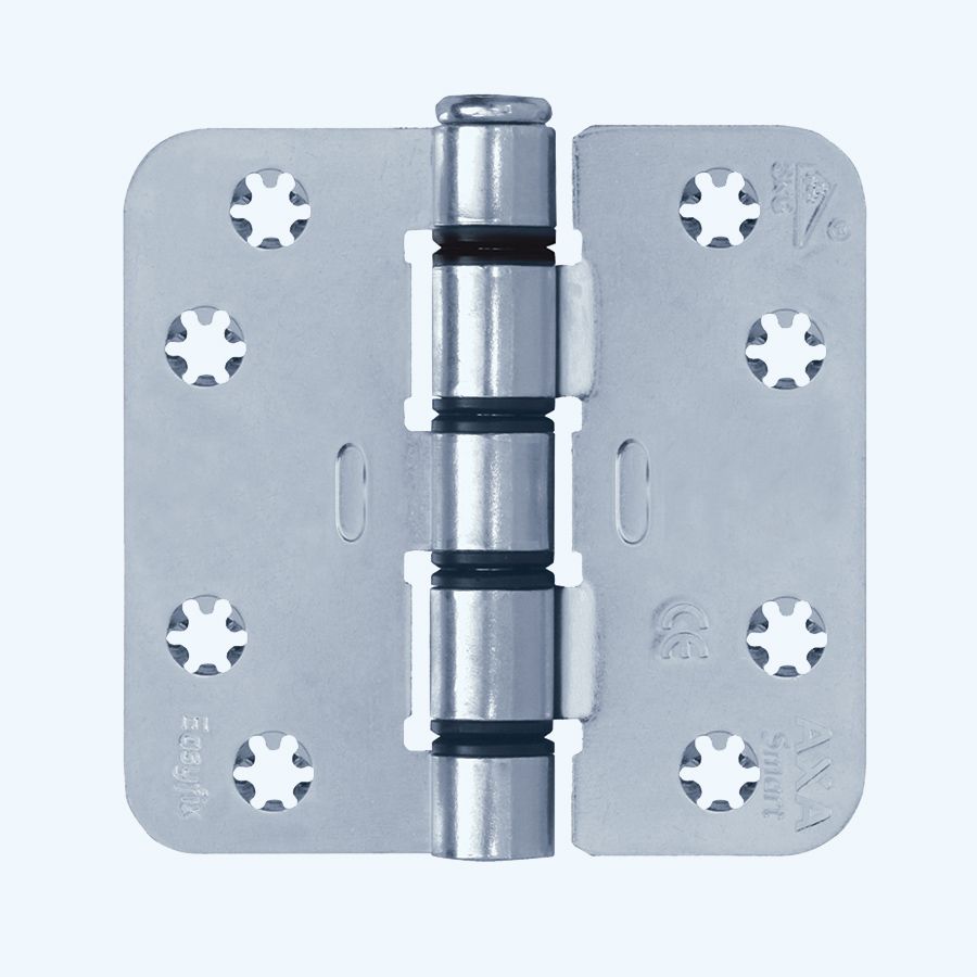 AXA Easyfix schijflagerscharnier ronde hoeken, staal, 89 x 89 mm AXA Easyfix schijflagerscharnier ronde hoeken, staal, 89 x 89 mm