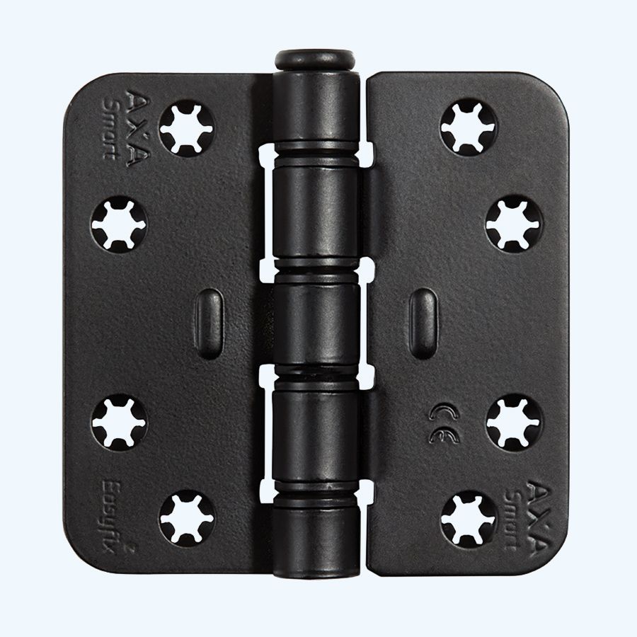 AXA Easyfix schijflagerscharnier ronde hoeken, zwart, 89 x 89 mm