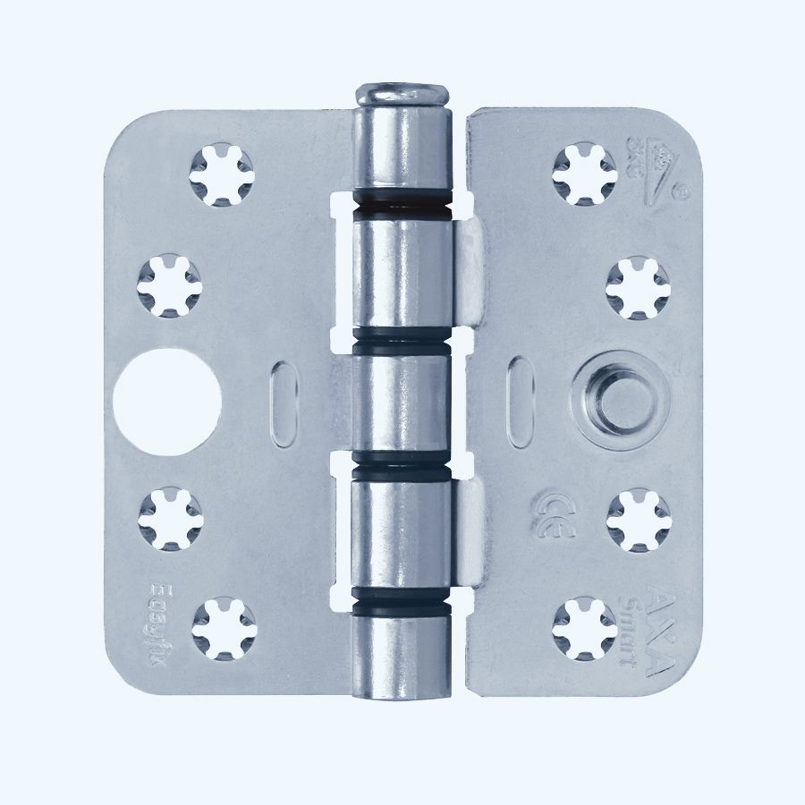 AXA Easyfix veiligheidsscharnier ronde hoeken, SKG***, staal, 89 x 89 mm