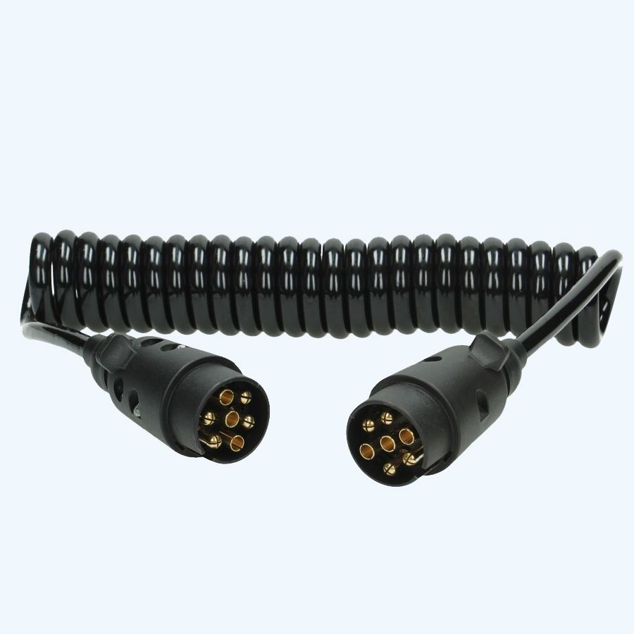 Spiraalkabel 3,5 meter (2 x 7-polige stekker)
