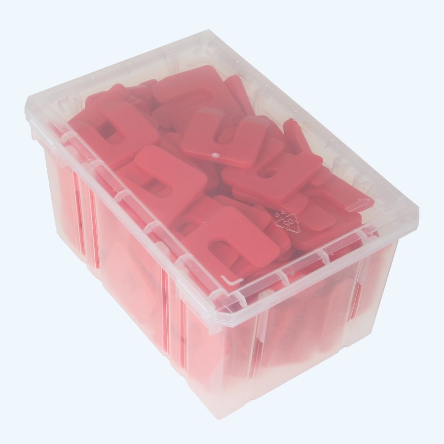 144 stuks uitvulplaatjes 5 x 47 mm rood