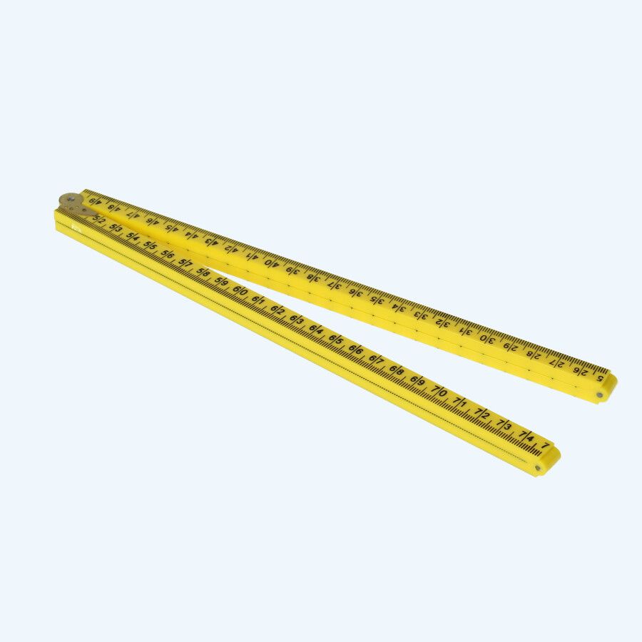 Duimstok kunststof 1 meter geel