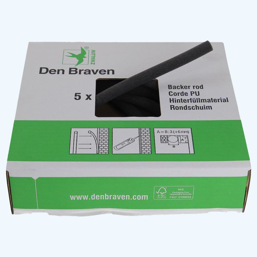 PU rugvulling 5 x 1 meter Ø 10 mm PU rugvulling 5 x 1 meter Ø 10 mm