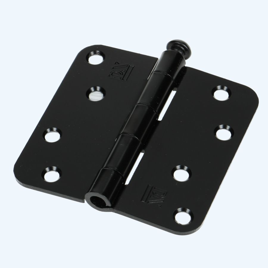 Dulimex scharnier met losse pen ronde hoeken 89 x 89 mm zwart gelakt