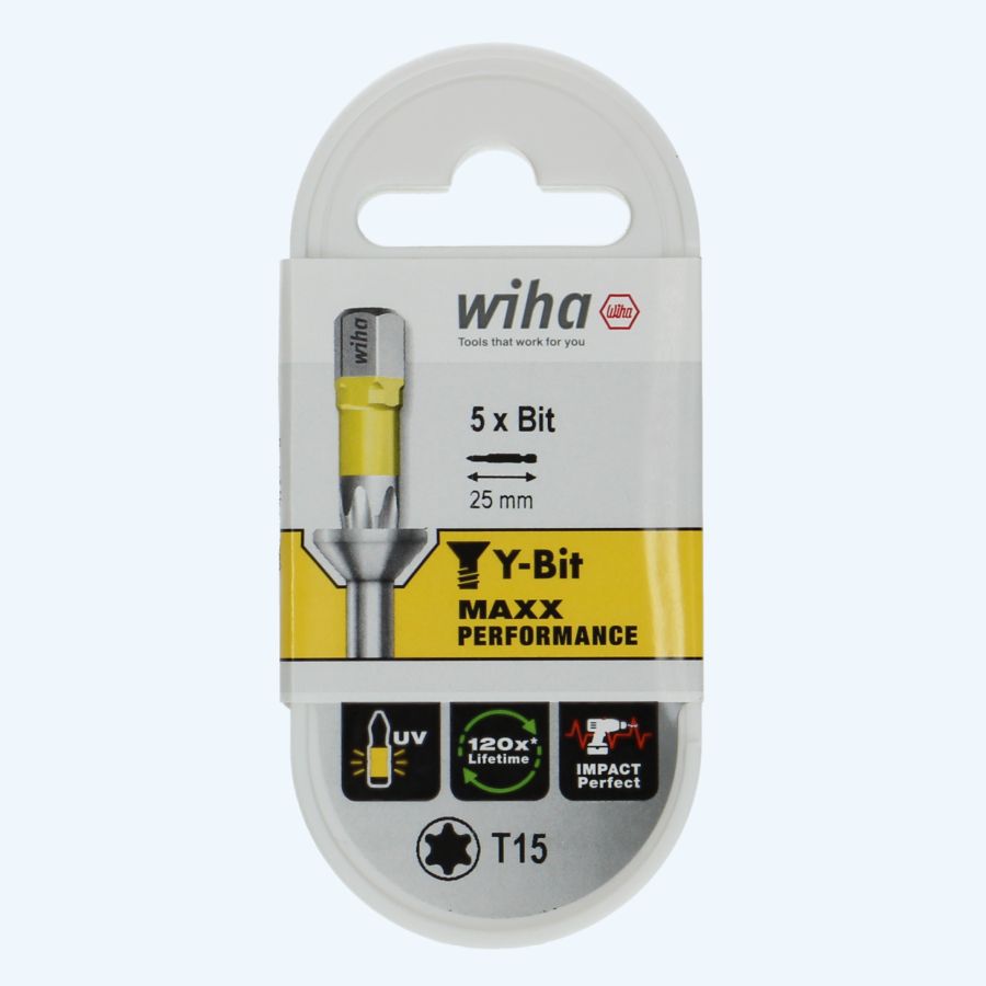 5 stuks Wiha Y-bit Torx 15 