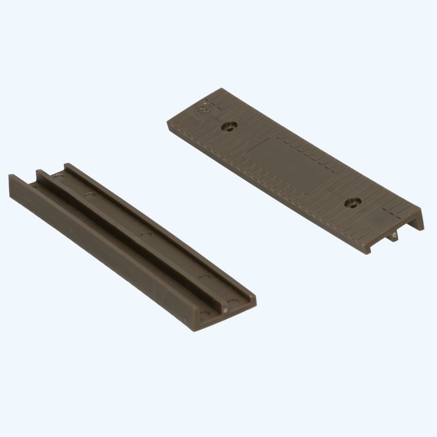 100 stuks schuine kunststof glasblokjes BRUIN 100x22x8/4 mm 100 stuks schuine kunststof glasblokjes BRUIN 100x22x8/4 mm