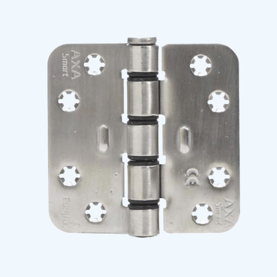 AXA Easyfix schijflagerscharnier ronde hoeken, RVS, 89 x 89 mm AXA Easyfix schijflagerscharnier ronde hoeken, RVS, 89 x 89 mm