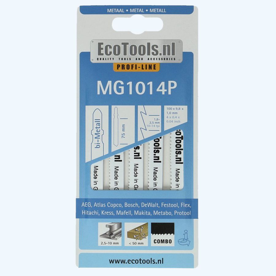 5 st. decoupeerzaagjes metaal type MG1014P (Profi-line) 5 st. decoupeerzaagjes metaal type MG1014P (Profi-line)