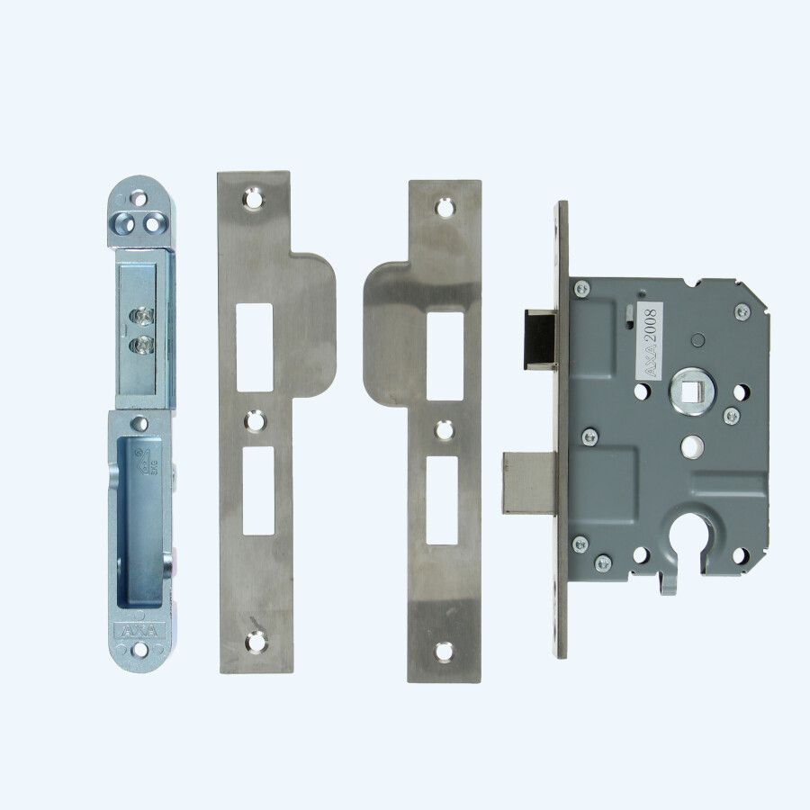 AXA Veiligheidsinsteek dag-nachtslot PC55 SKG** RVS (voorplaat recht) AXA Veiligheidsinsteek dag-nachtslot PC55 SKG** RVS (voorplaat recht)