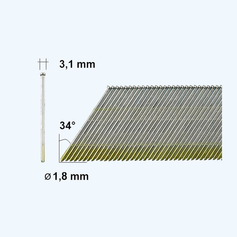 4000 st RVS DA brads 57 mm 4000 st RVS DA brads 57 mm