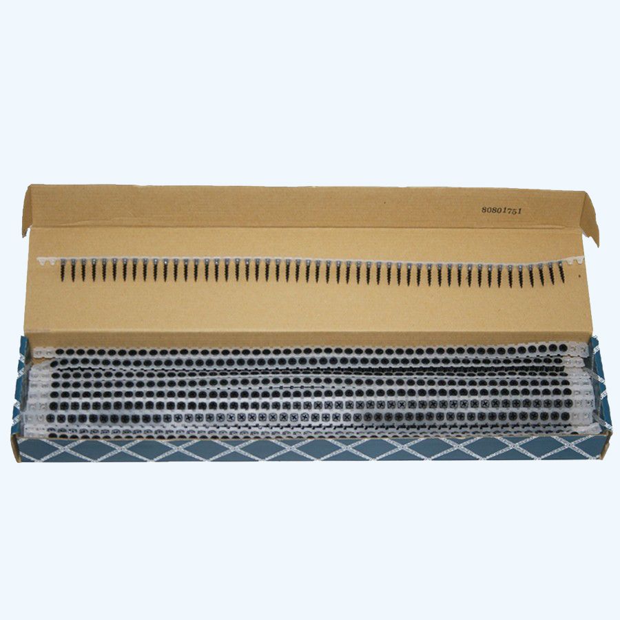 1000 stuks gipsplaatschroef op strip 3,9 x 45 mm (fijne draad) 1000 stuks gipsplaatschroef op strip 3,9 x 45 mm (fijne draad)