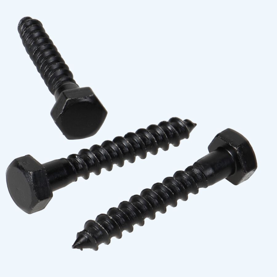 25 stuks houtdraadbout 8 x 80 mm (zwart) 25 stuks houtdraadbout 8 x 80 mm (zwart)