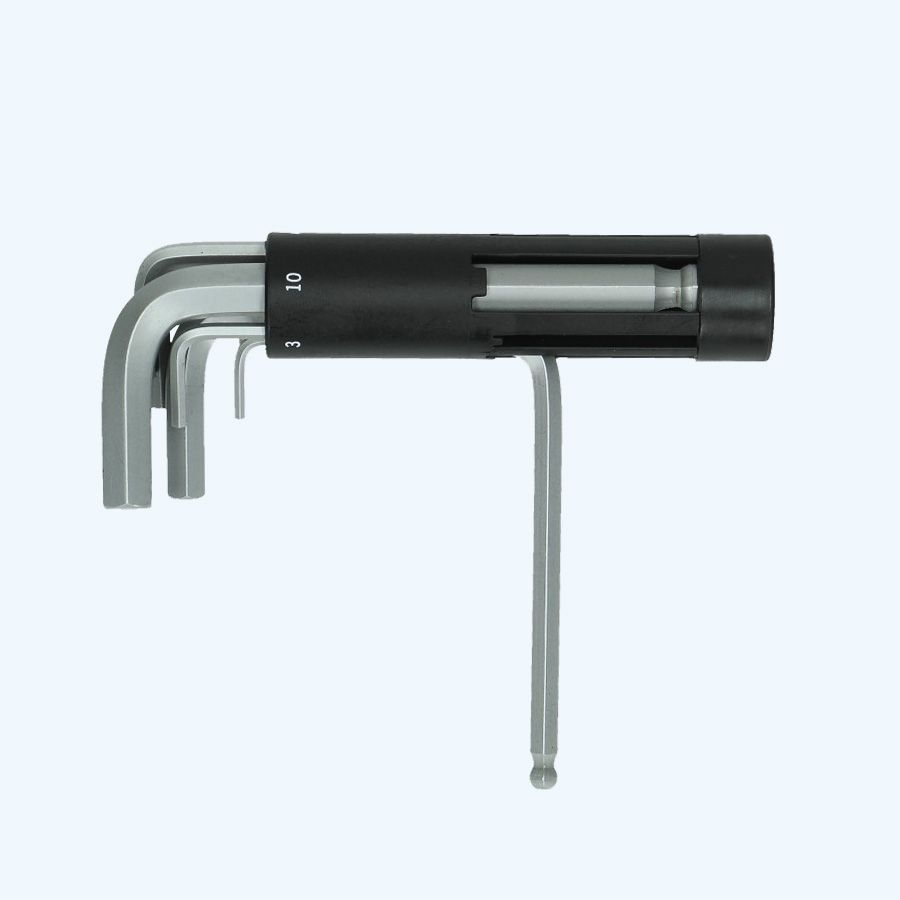 8-delige inbussleutelset in kunststof houder balkop KORT 8-delige inbussleutelset in kunststof houder balkop KORT