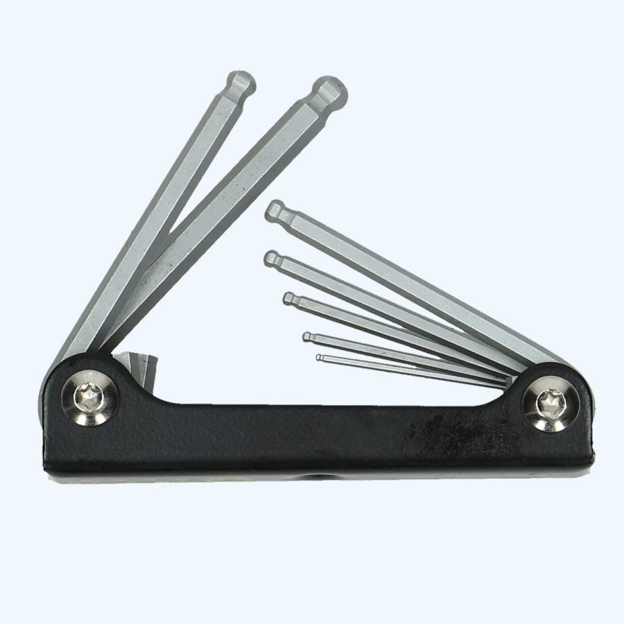 Inbussleutelset zakmesmodel balkop 7-delig Inbussleutelset zakmesmodel balkop 7-delig