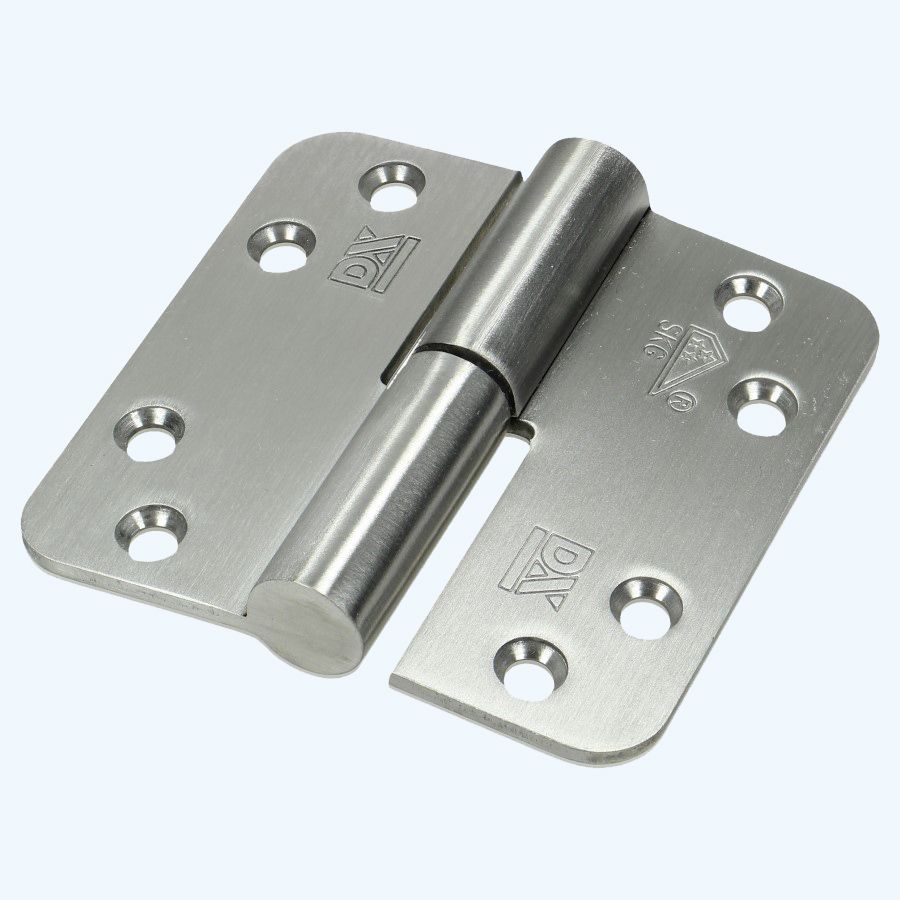 Dulimex kogelstiftpaumelle ronde hoeken, SKG, RVS 89 x 89 mm, RECHTS Dulimex kogelstiftpaumelle ronde hoeken, SKG, RVS 89 x 89 mm, RECHTS