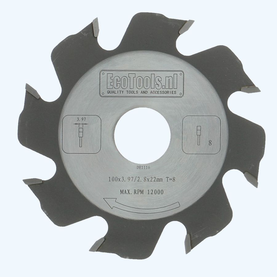 Lamellenfrees zaagblad 100 x 4 x 22 mm T=8 (Prof) Lamellenfrees zaagblad 100 x 4 x 22 mm T=8 (Prof)