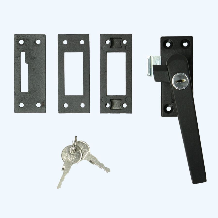 Raamboompje met cilinderslot mat zwart rechts Raamboompje met cilinderslot mat zwart rechts