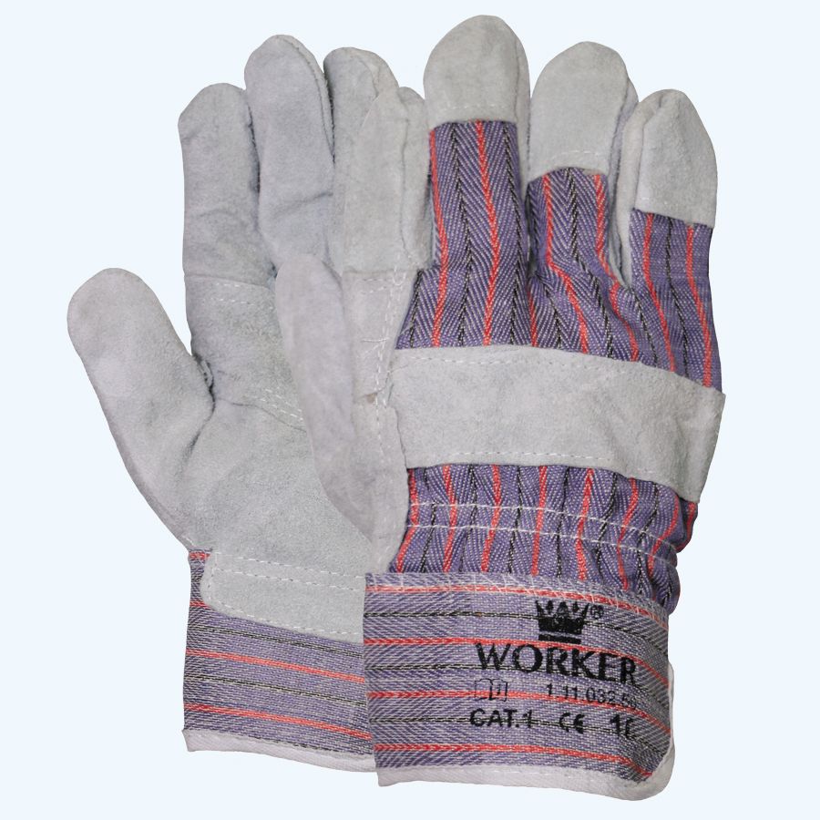 Rundsplitlederen werkhandschoenen Amerikaantje (maat 10) Rundsplitlederen werkhandschoenen Amerikaantje (maat 10)