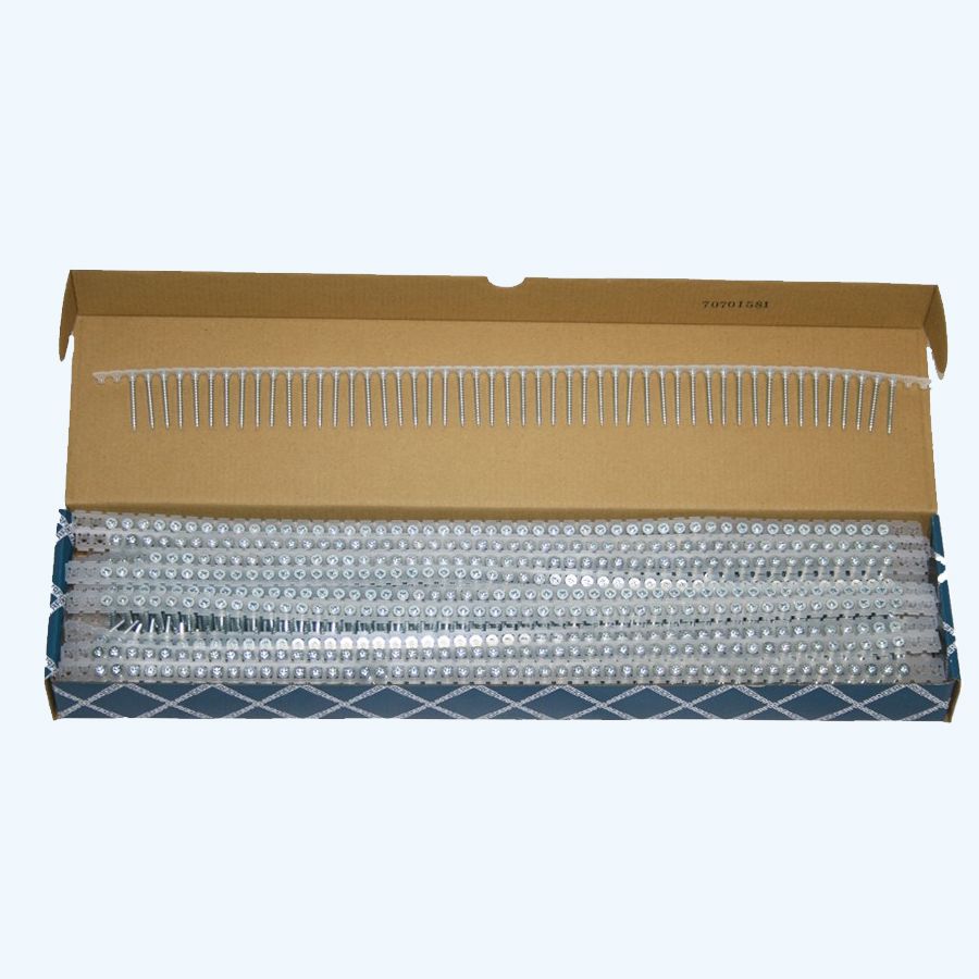 Spaanplaatschroeven 4,0 x 40 op strip Spaanplaatschroeven 4,0 x 40 op strip