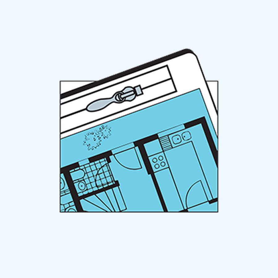 Tekeninghoes PE 900 x 1250 mm Tekeninghoes PE 900 x 1250 mm