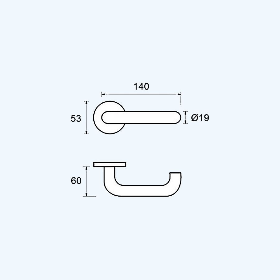 RVS deurkruk Londen RVS deurkruk Londen
