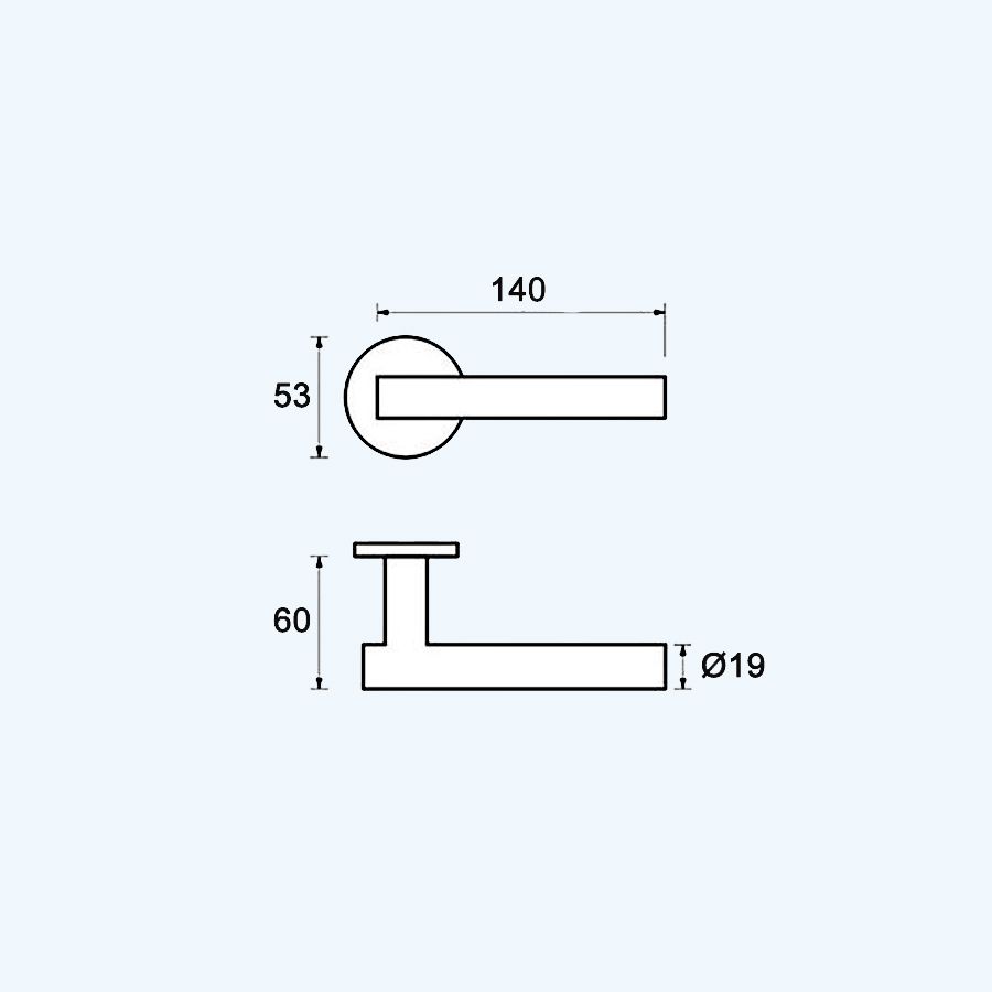 RVS deurkruk New York RVS deurkruk New York