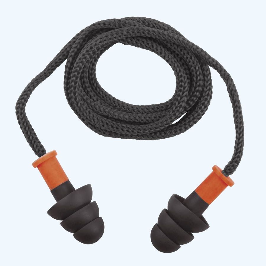 1 paar herbruikbare TPR oordoppen aan koord 1 paar herbruikbare TPR oordoppen aan koord