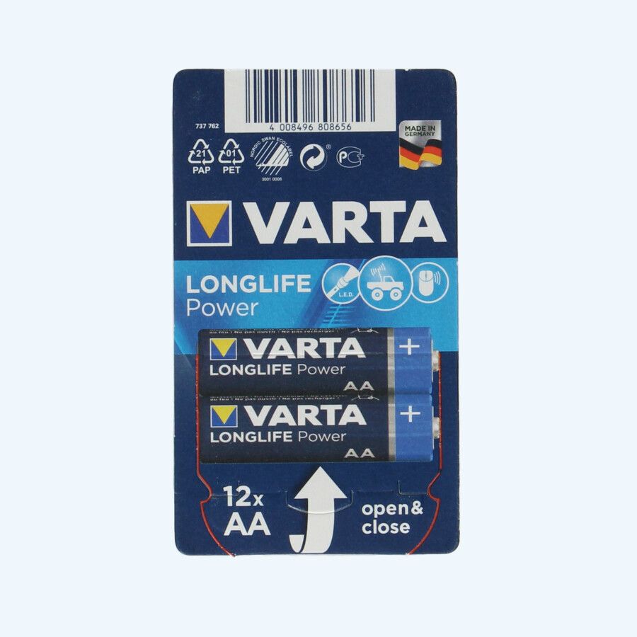 Varta Longlife Power AA batterijen (12 stuks) Varta Longlife Power AA batterijen (12 stuks)