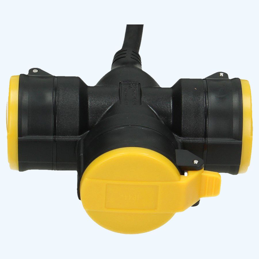 3-voudig verdeelblok 10 meter 3x1,5mm2 Neopreen 3-voudig verdeelblok 10 meter 3x1,5mm2 Neopreen