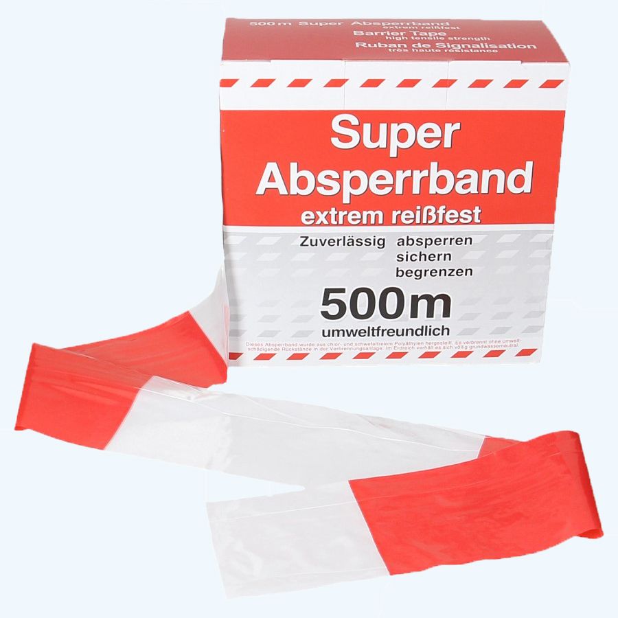 Afzetlint rood/wit 80 mm x 500 meter Afzetlint rood/wit 80 mm x 500 meter
