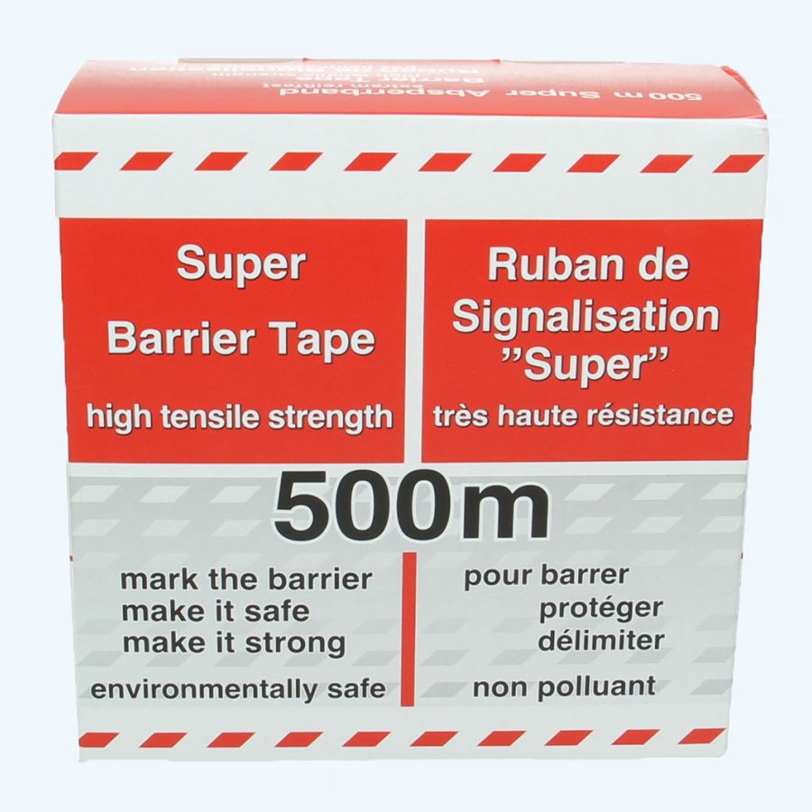 Afzetlint rood/wit 80 mm x 500 meter Afzetlint rood/wit 80 mm x 500 meter