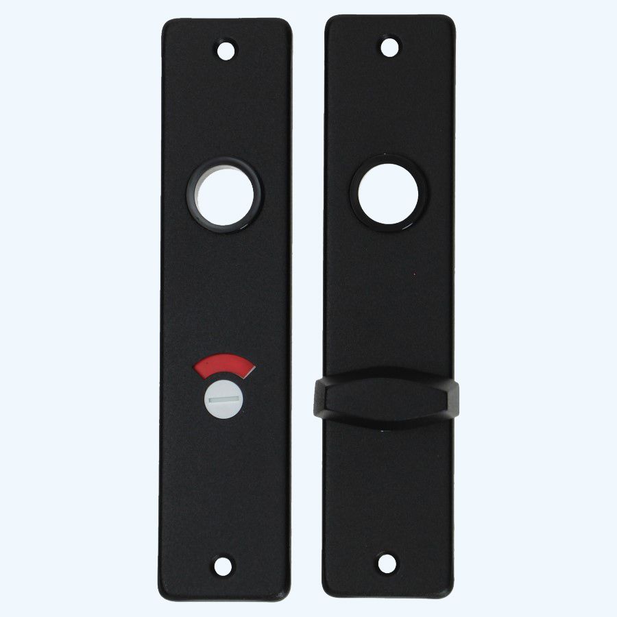 Kortschild voor WC badkamerslot PC 63 zwart Kortschild voor WC badkamerslot PC 63 zwart