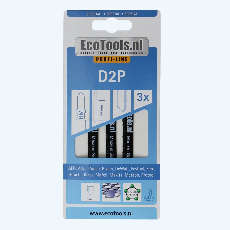 3 st. decoupeerzaagjes voor keramiek en glas type D2P (Prof-line) 3 st. decoupeerzaagjes voor keramiek en glas type D2P (Prof-line)
