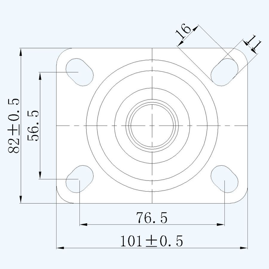 Kogelgelagerd zwenkwiel met rem oranje 100mm / 180 kg Kogelgelagerd zwenkwiel met rem oranje 100mm / 180 kg